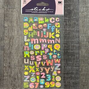 💞 New Multicolored Alphabet Letter Glitter Scrapbook Stickers